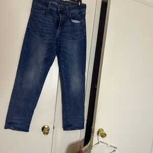 American Eagle Outfitters Men's Dark Blue Original Straight Jeans